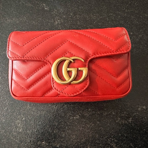 Gucci Handbags - Gucci Red Crossbody Bag Mini